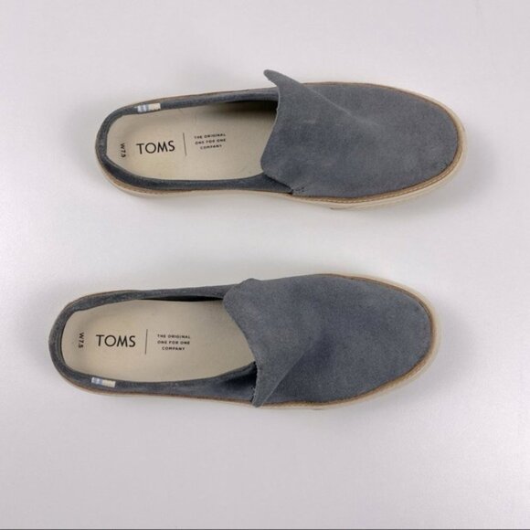 Toms Sunrise Suede Slip-On Sneaker Gray Size 7.5 - Picture 6 of 6